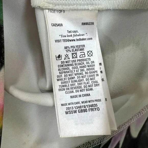 Ted Baker London Green Floral Sheath Dress $385 - Picture 12 of 13